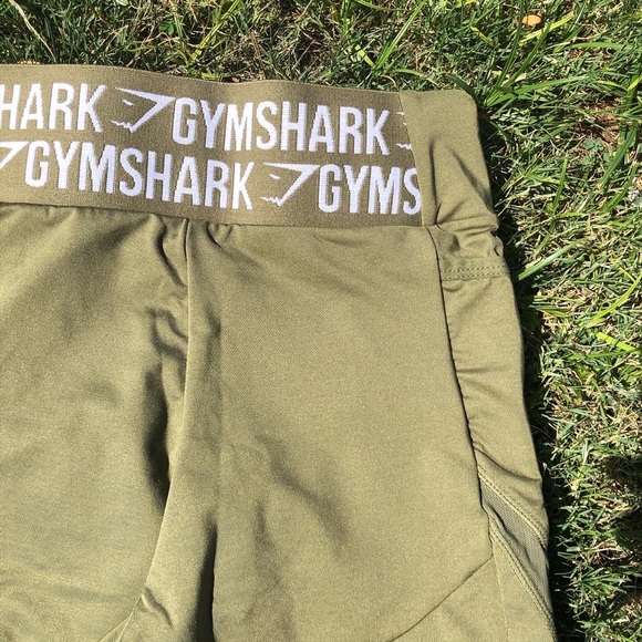 Gymshark Olive Green Biker Shorts - Picture 3 of 7